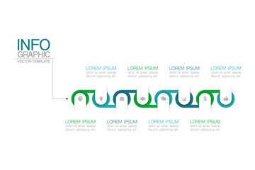 Vector iInfographic template for business, presentations, web design, 8 options.