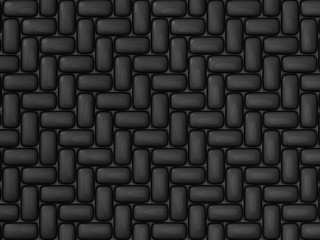 3D illustration. 3D rendering. dark gray background of rounded rectangles laid like parquet.