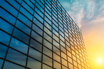 Modern office building detail,glass surface