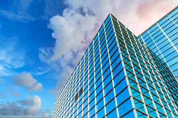 Fototapeta na wymiar Modern office building detail,glass surface
