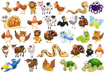 Set of animal character