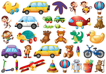 Set of children toys