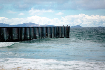US Mexican Border Wall Darting Into the Ocean 16