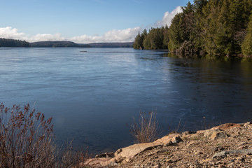 Ice Out on Smoke Lake in Algonquin Park