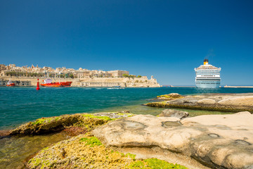 Fototapeta na wymiar Valletta waterfront, Malta