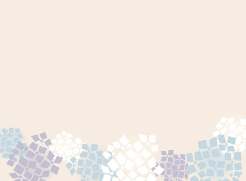 Japanese retro style hydrangea flower pattern vector illustration with copy space