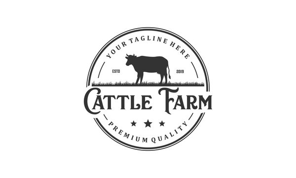 Angus farm vintage logo