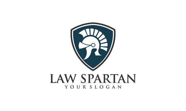 Law spartan and attorney logo