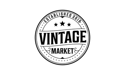 Vintage badge logo design