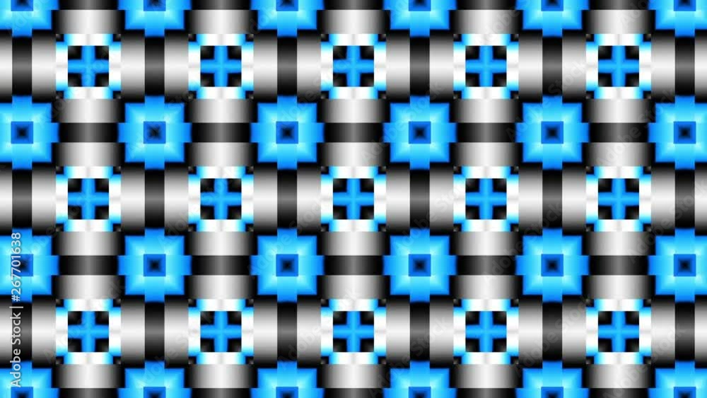 Aufkleber transforming simply grid of squares. symmetric geometric pattern looping footage.