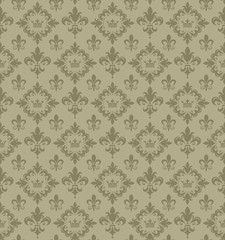 Background pattern in vintage style. Damask wallpaper. Seamless pattern for your design. Vector image