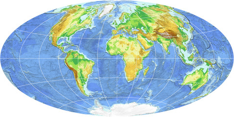 World Map of Aitoff Projection