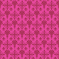 Damask seamless pattern. Pink background texture in vintage style for your design