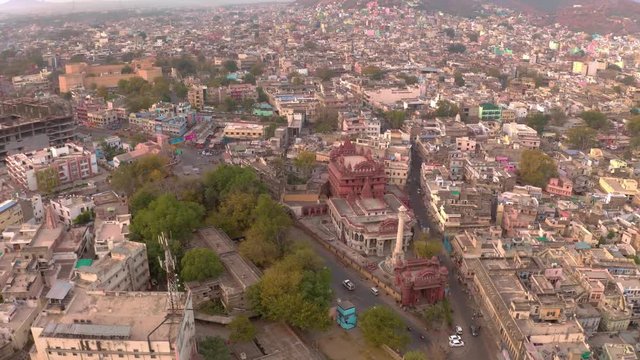 Ajmer, India, 4k aerial drone footage