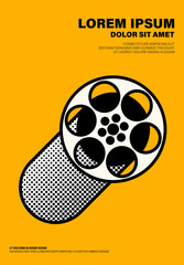 Movie and film poster modern vintage retro style