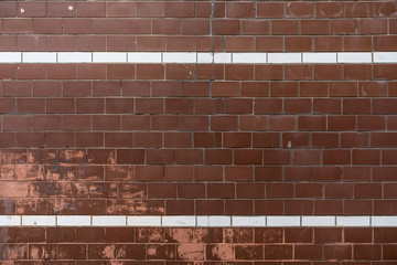 brick wall with horizontal stripes