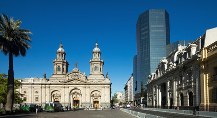 Fototapeta na wymiar Plaza de Armas square, Santiago, Chile
