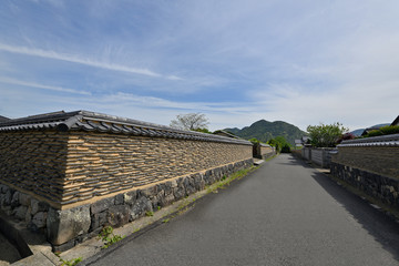 萩城下町の瓦塀