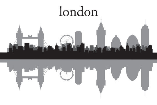 london city skyline  silhouette. Vector illustration
