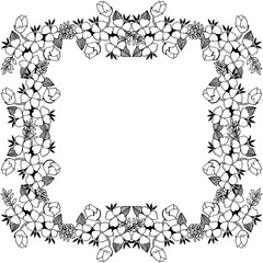 Vector illustration decoration flower frame with invitation card