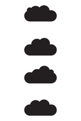 Clouds silhouettes. Vector set
