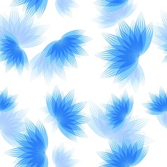 Lotus flower seamless vector pattern background