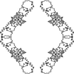 Vector illustration decoration modern for wreath frame