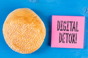 Writing note showing Digital Detox. Business concept for period of time during a demonstrating...