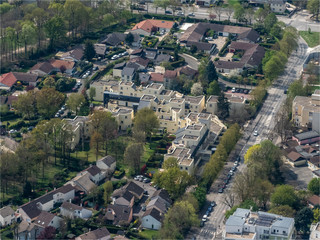 Fototapeta premium vue aérienne de Noisy-le-Grand à l'est de Paris