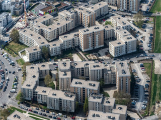 vue aérienne de Bry-sur-Marne à l'est de Paris