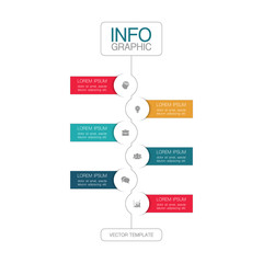 Vector iInfographic template for business, presentations, web design, 6  options.