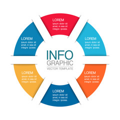 Vector iInfographic template for business, presentations, web design, 6  options.