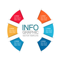 Vector iInfographic template for business, presentations, web design, 6  options.