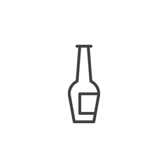 Oil bottle line icon. linear style sign for mobile concept and web design. Glass bottle outline vector icon. Symbol, logo illustration. Pixel perfect vector graphics