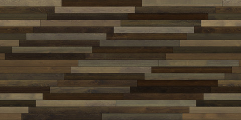 Seamless wood parquet texture (linear dark brown various)
