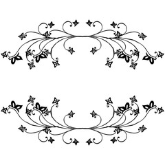 Vector illustration decor style flower frame for banner