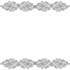 Vector illustration decoration flower frame with beautiful design