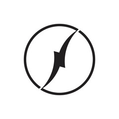 letter n thunder shape power logo vector