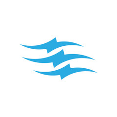 waves power energy logo vector