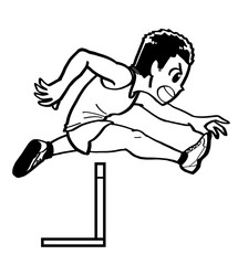ハードル線画