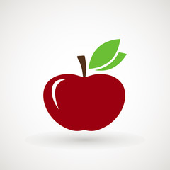 Apple fruit icon. Organic nutrition healthy food. Hand draw illustration. Apple Isolated on white background. - Vector.