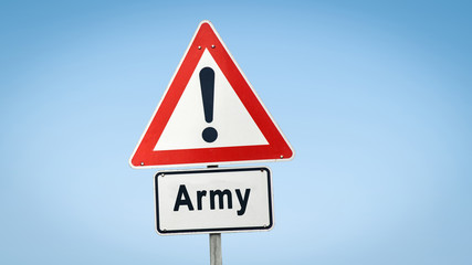 Street Sign to Army
