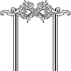 Vector illustration cute wreath frame for greeting card