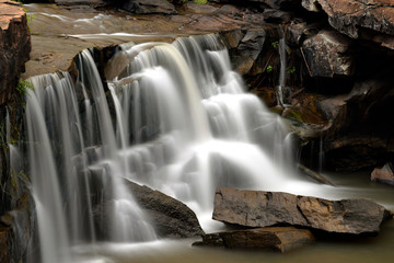 Soft water flow of a waterfall