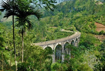 The famous nine arch bridge in Ella, Sri Lanka