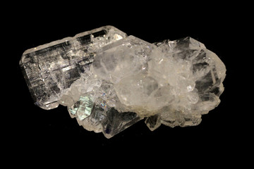 crystal isolated on the black background
