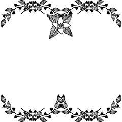 Vector illustration beautiful flower frame for invitation card