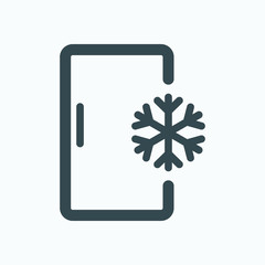 Deep freezer isolated icon, kitchen freezer outline vector icon - obrazy, fototapety, plakaty