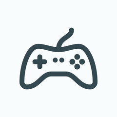 Gamepad isolated icon, game controller outline vector icon