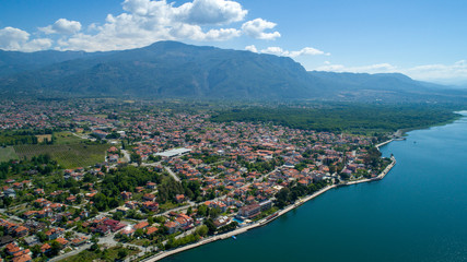 Fototapeta na wymiar Aerial view of Köyceğiz in Muğla Turkey